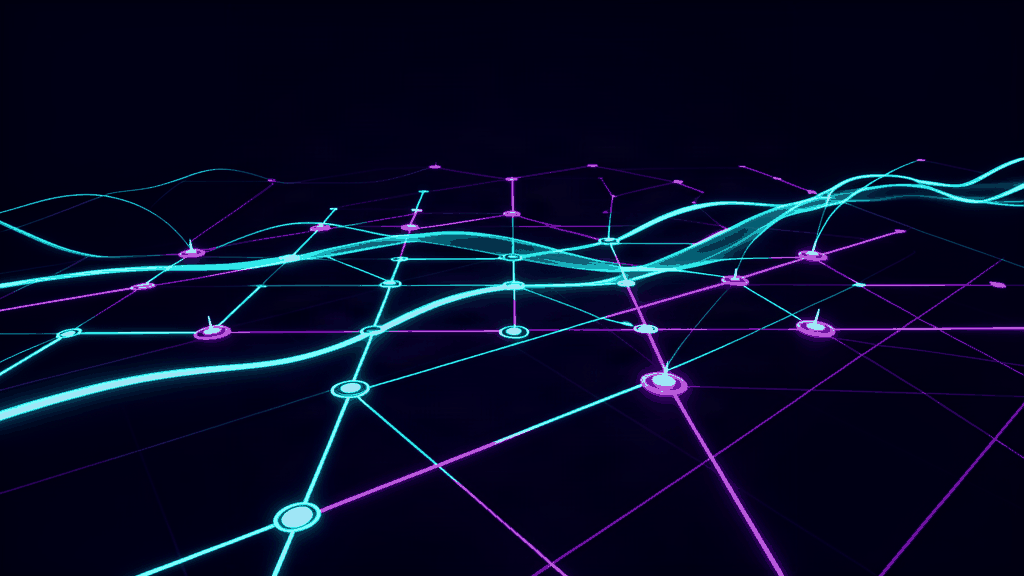 decision latency - abstract dark theme illustration