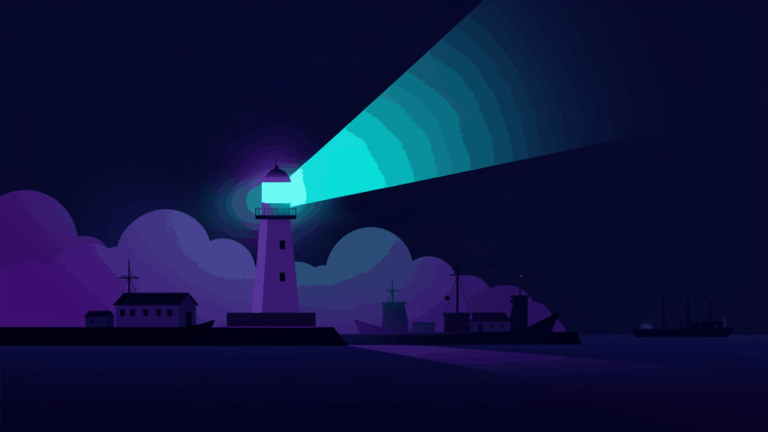 digital transformation leadership - abstract dark theme illustration